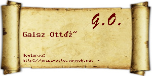 Gaisz Ottó névjegykártya