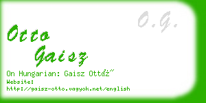 otto gaisz business card